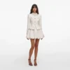 Cream Boucle Collared Mini Dress Cream Boucle Collared Mini Dress