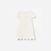 Cream Boucle Lace Bib Dress