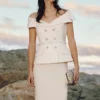 Cream Boucle Maxi Dress