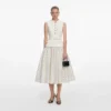 Cream Boucle Polka Dot Midi Dress