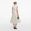 Cream Boucle Polka Dot Midi Dress