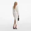 Cream Boucle Tailored Midi Dress