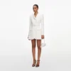 Cream Boucle Tailored Mini Dress