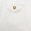 Cream Broderie Denim Mini Skirt