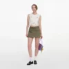 Cream Broderie Denim Top