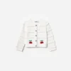 Cream Cherry Motif Cardigan