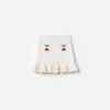 Cream Denim Cherry Motif Skirt