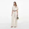 Cream Denim Jumpsuit