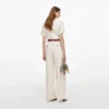 Cream Denim Jumpsuit