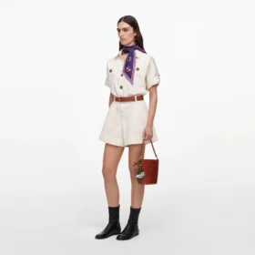 Cream Denim Playsuit