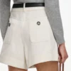 Cream Denim Short