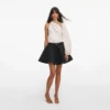Cream Draped Sleeve Top