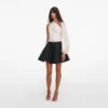 Cream Draped Sleeve Top