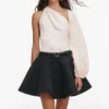 Cream Draped Sleeve Top