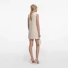 Cream Embellished Boucle Mini Dress Cream Embellished Boucle Mini Dress