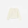 Cream Flower Knitted Cardigan