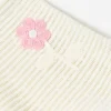 Cream Flower Knitted Skirt