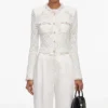 Cream Fringe Knit Cardigan