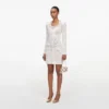Cream Fringe Knit Mini Dress
