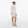 Cream Fringe Knit Mini Dress