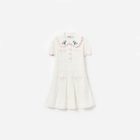 Cream Heart Knit Dress