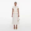 Cream Lace Boucle Midi Dress Cream Lace Boucle Midi Dress