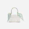 Cream Linen Mint Floral Mini Bag