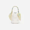 Cream Linen Yellow Floral Mini Bow Bag