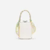 Cream Linen Yellow Floral Mini Bow Bag