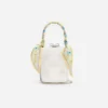 Cream Linen Yellow Floral Mini Bow Bag