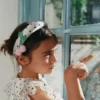 Cream Polka Dot Cherry Motif Headband
