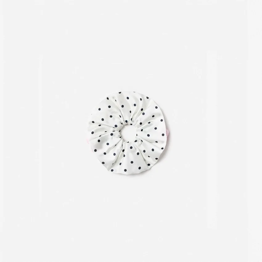 Cream Polka Dot Cherry Scrunchie Cream Polka Dot Cherry Scrunchie