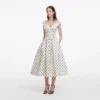 Cream Polka Dot Cotton Midi Dress Cream Polka Dot Cotton Midi Dress