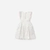 Cream Polka Dot Frill Dress