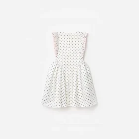 Cream Polka Dot Frill Dress