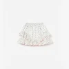 Cream Polka Dot Frill Skirt