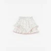 Cream Polka Dot Frill Skirt