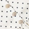 Cream Polka Dot Frill Top