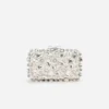 Cream Satin Crystal Clutch Bag