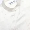Cream Satin Jacquard Blouse