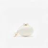 Cream Satin Oval Clutch