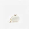 Cream Satin Oval Clutch