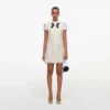 Cream Sequin Embellished Mini Dress