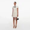Cream Sequin Embellished Mini Dress