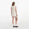 Cream Sleeveless Boucle Mini Dress