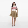 Cream Stripe Viscose Knit Top