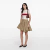 Cream Stripe Viscose Knit Top