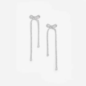 Crystal Bow Dangle Earrings