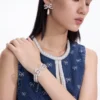 Crystal Bow Double Tennis Bracelet