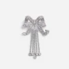 Crystal Bow Droplet Brooch